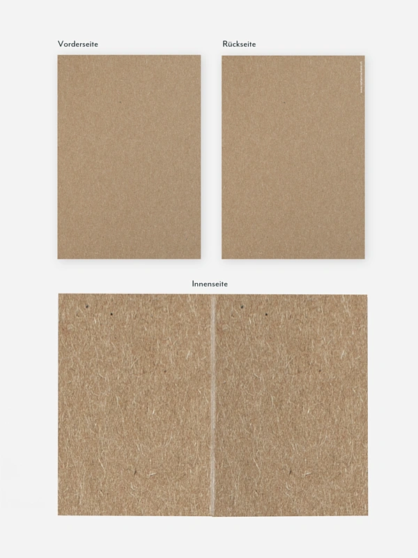 Formatvorlage Klappkarte hoch Kraftpapier