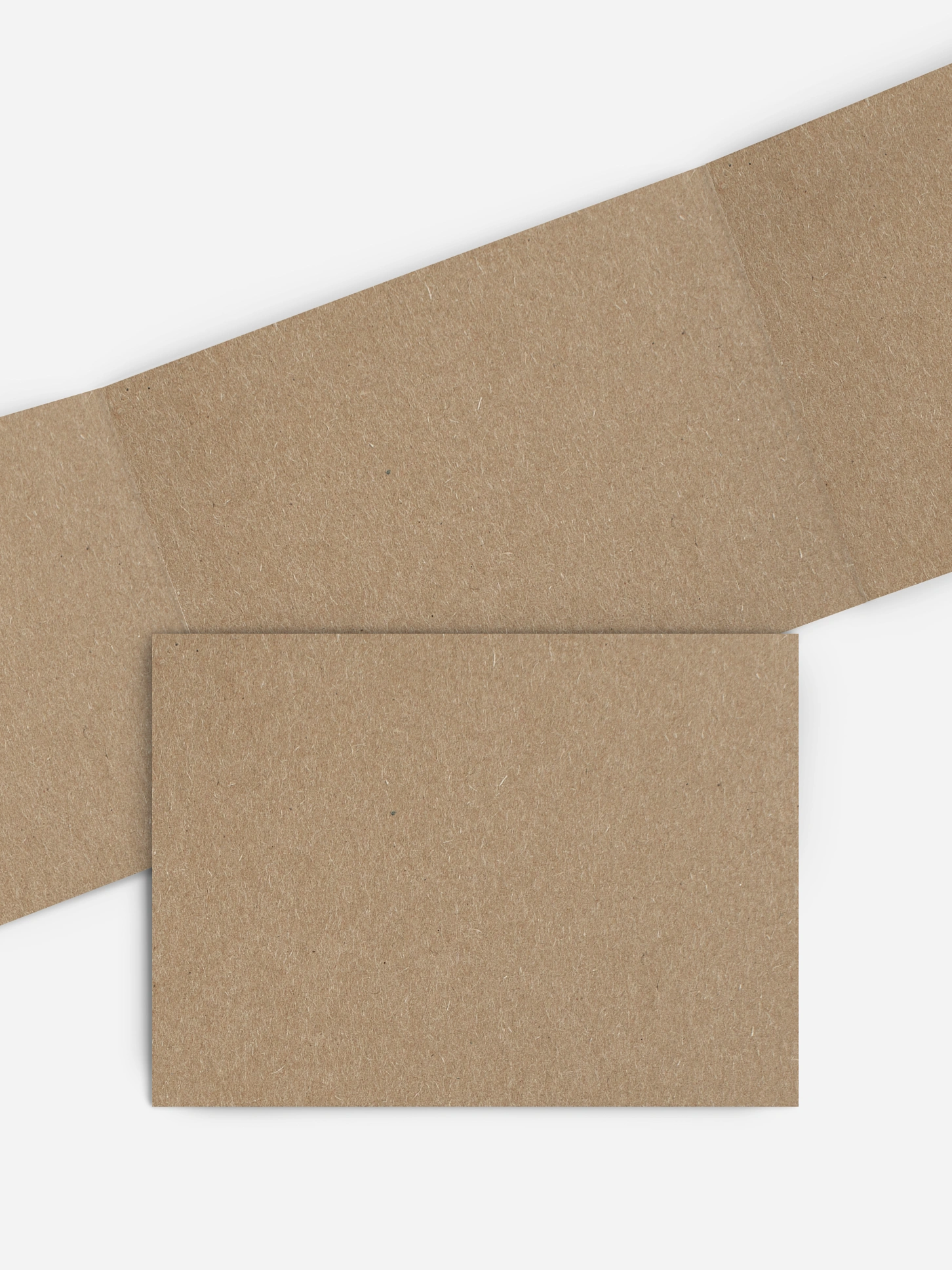 Formatvorlage Doppel-Klappkarte flach, gewickelt Kraftpapier