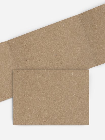 Formatvorlage Doppel-Klappkarte flach, gewickelt Kraftpapier