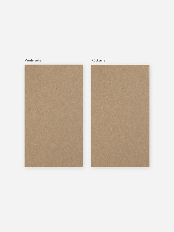 Formatvorlage Lange Postkarte breit hoch Kraftpapier