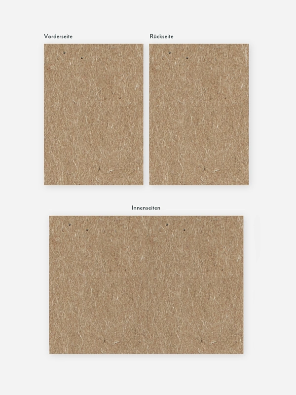 Formatvorlage Mittlere Klappkarte hoch Kraftpapier