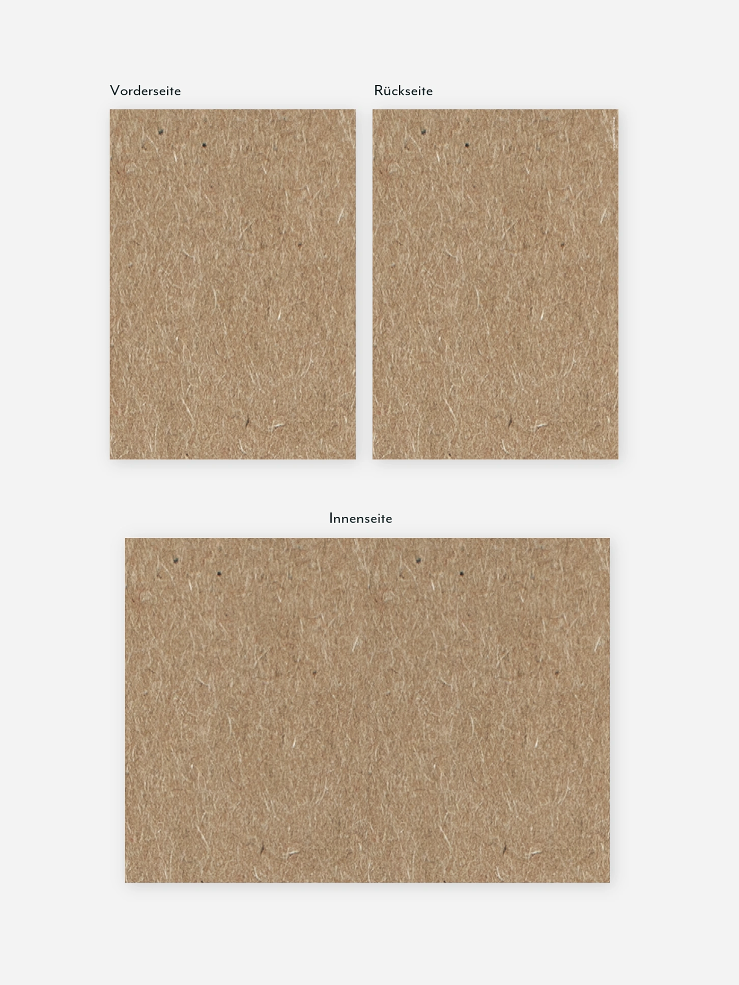 Formatvorlage Große Klappkarte hoch Kraftpapier