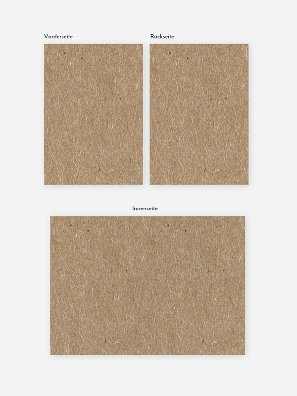 Formatvorlage Große Klappkarte hoch Kraftpapier