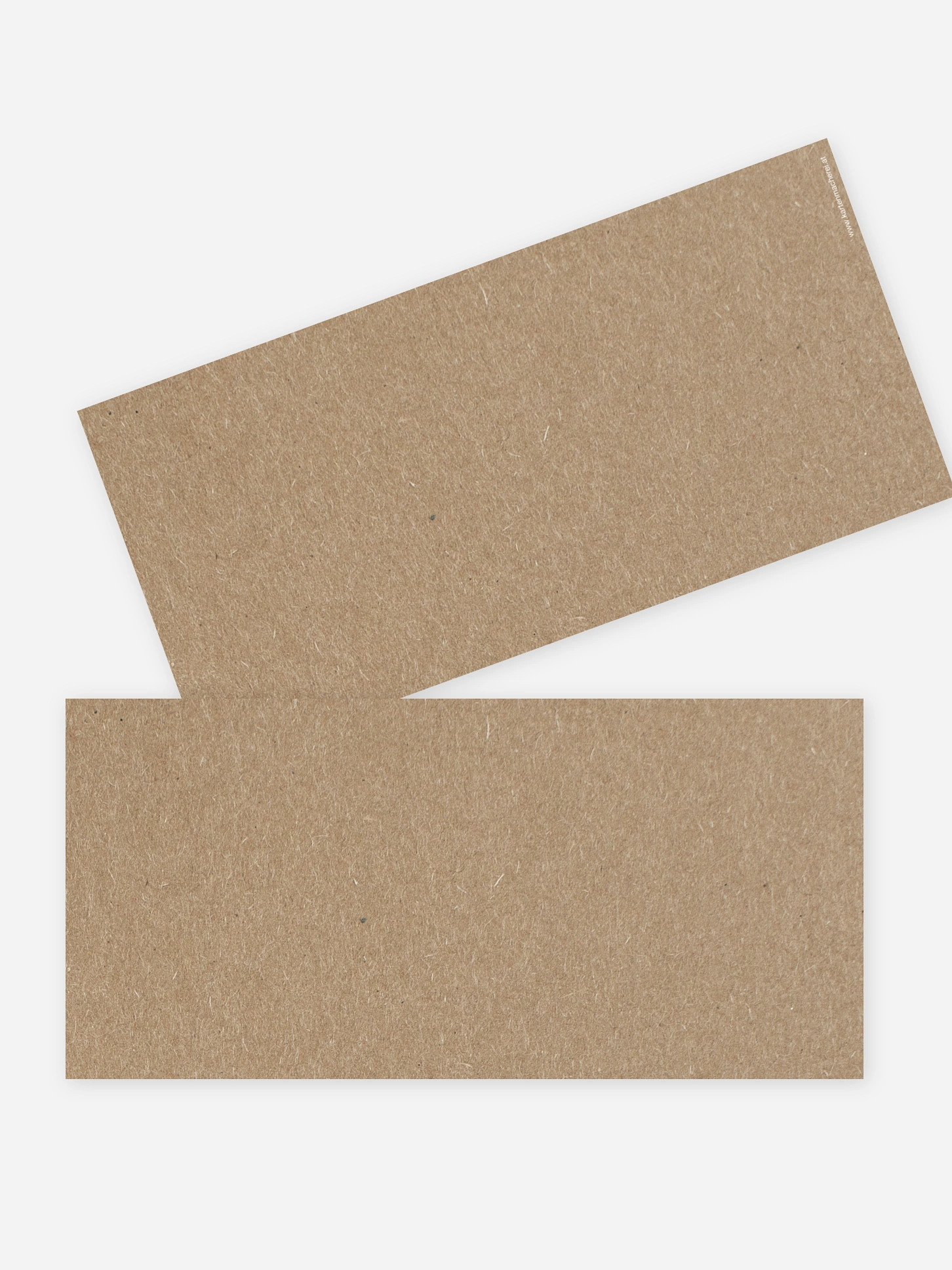 Formatvorlage Lange Postkarte flach Kraftpapier