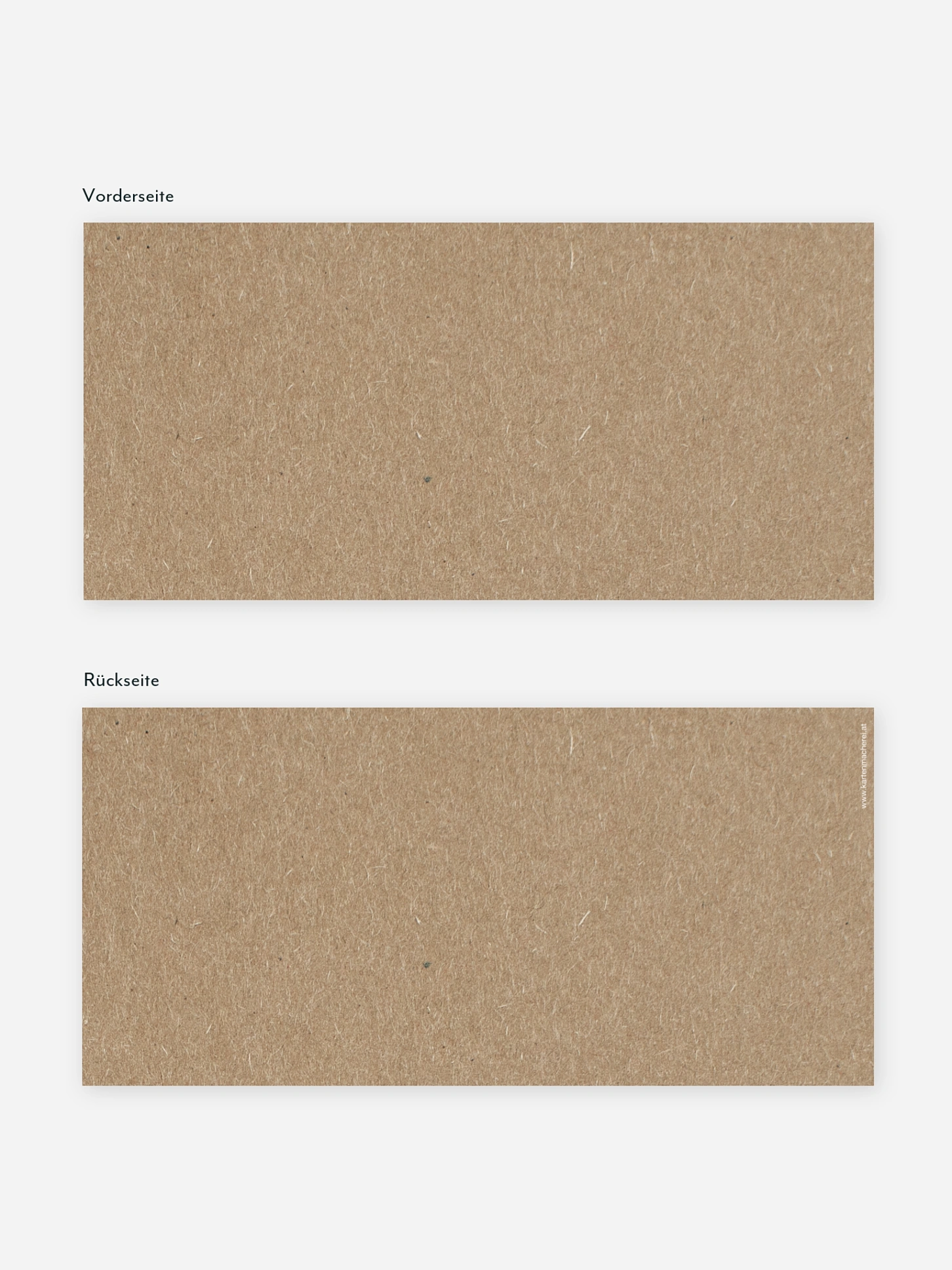 Formatvorlage Lange Postkarte flach Kraftpapier