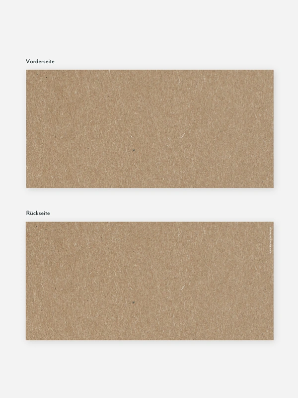 Formatvorlage Lange Postkarte flach Kraftpapier