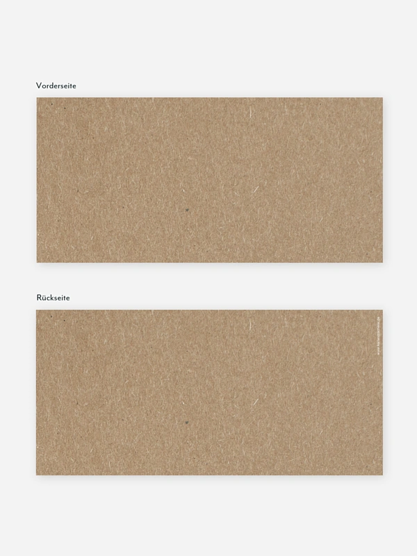 Formatvorlage Lange Postkarte flach Kraftpapier