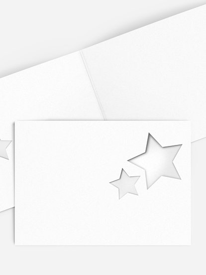 Formatvorlage Mittlere Klappkarte flach mit Sternstanze