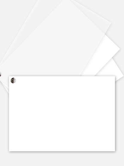 Formatvorlage Kartenfächer mit transparenter Seite flach