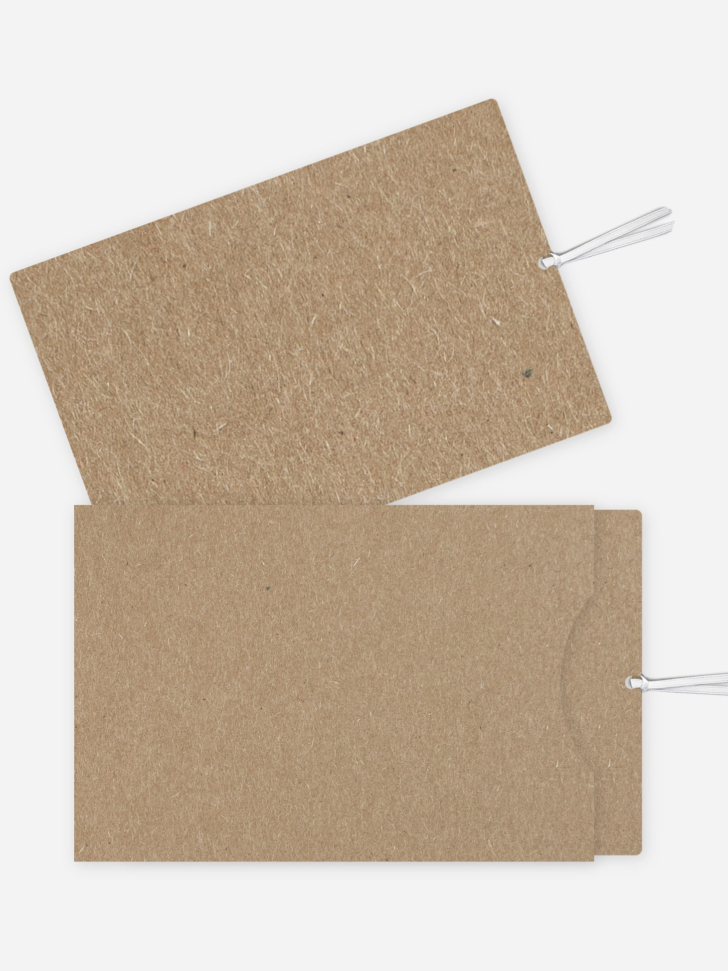 Formatvorlage Mittlere Einsteckkarte mit Band Kraftpapier