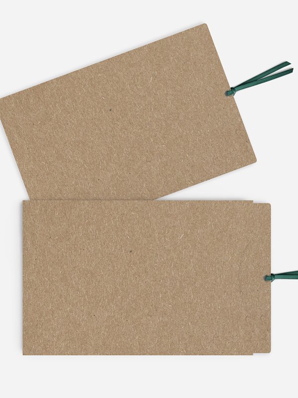 Mittlere Einsteckkarte mit Band Kraftpapier