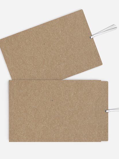 Formatvorlage Mittlere Einsteckkarte mit Band Kraftpapier