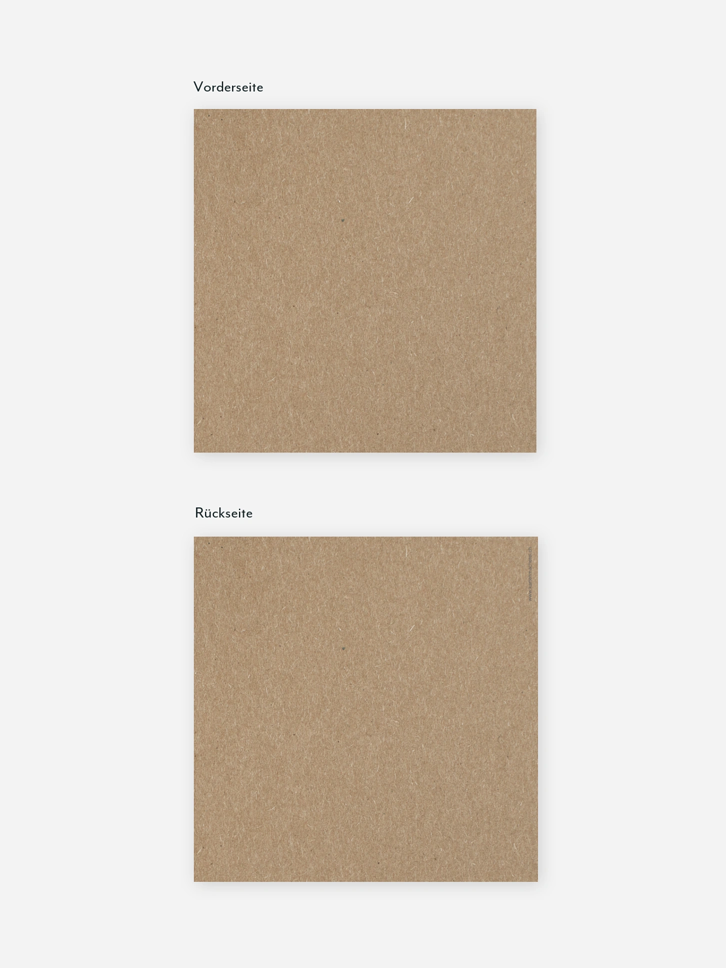 Formatvorlage Quadratische Postkarte Kraftpapier