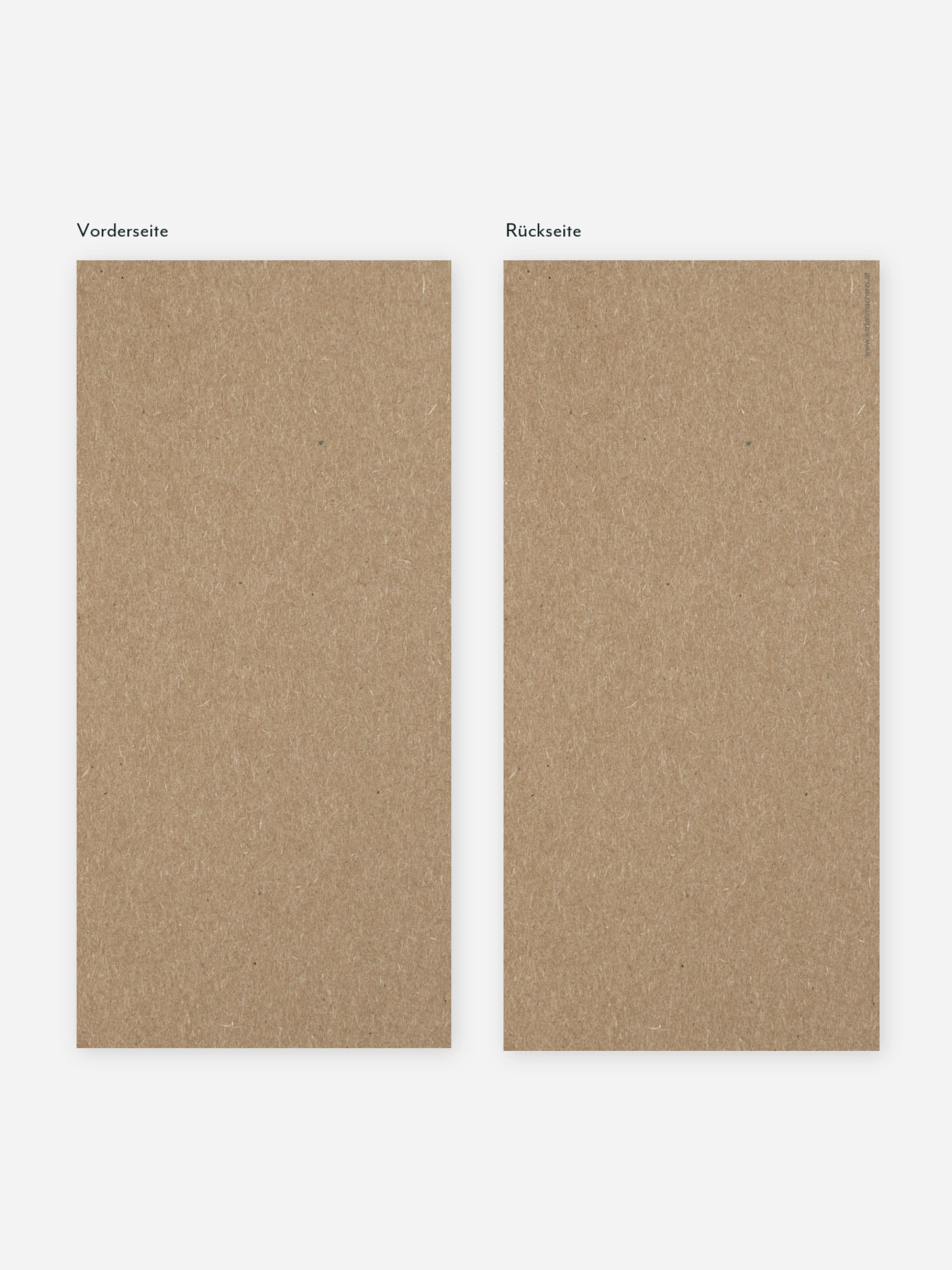 Formatvorlage Lange Postkarte hoch Kraftpapier