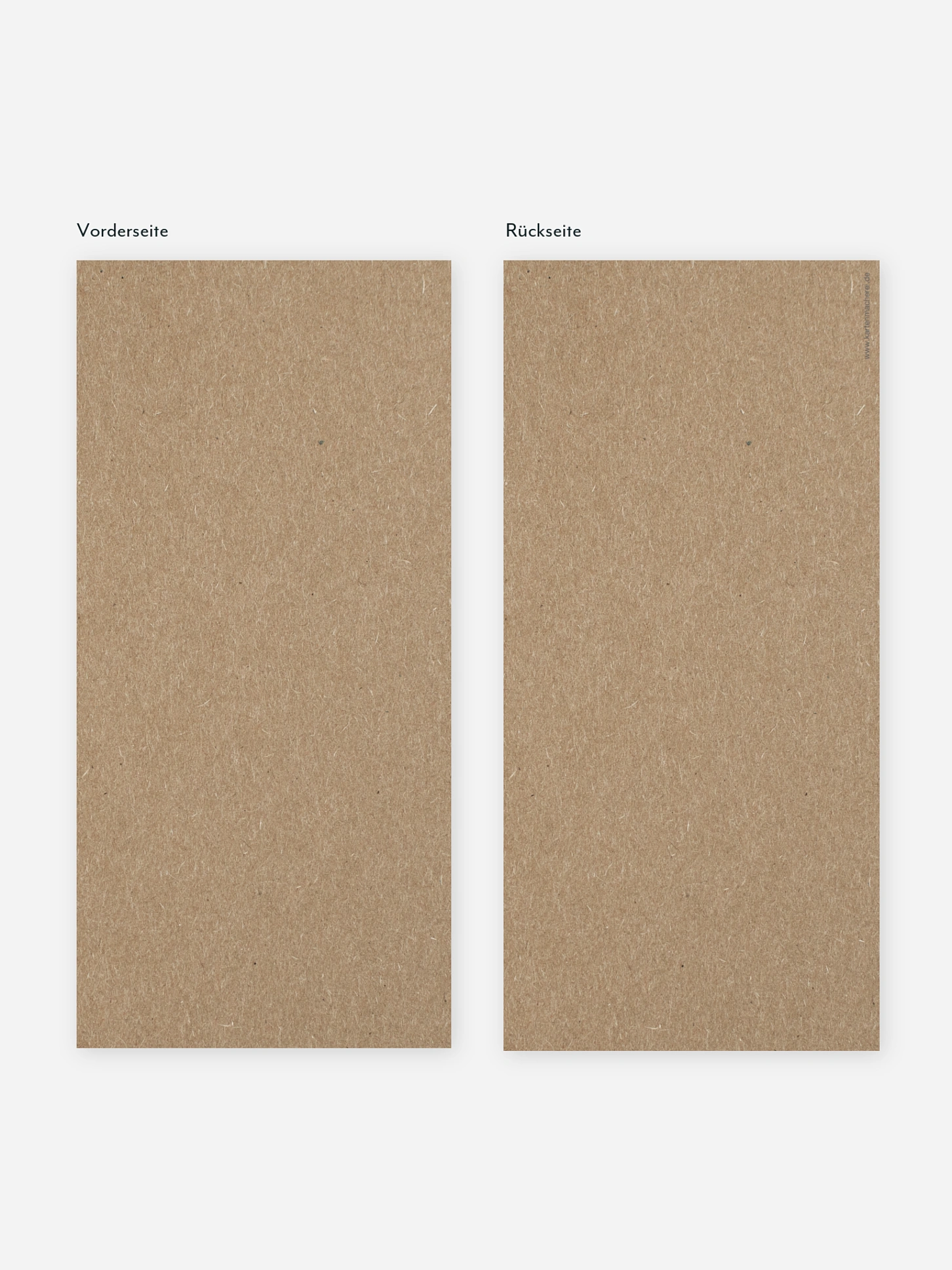 Formatvorlage Lange Postkarte hoch Kraftpapier