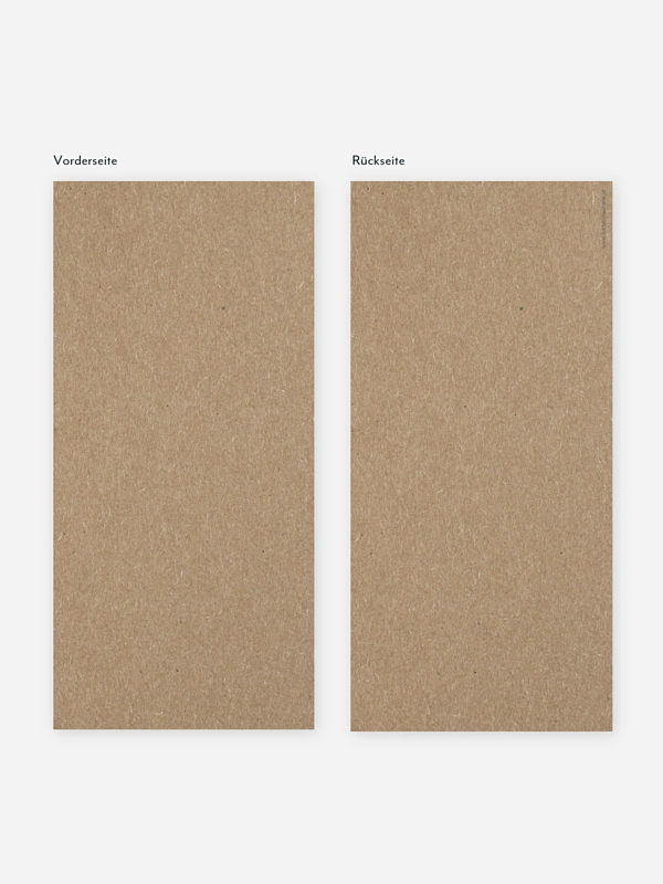 Formatvorlage Lange Postkarte hoch Kraftpapier