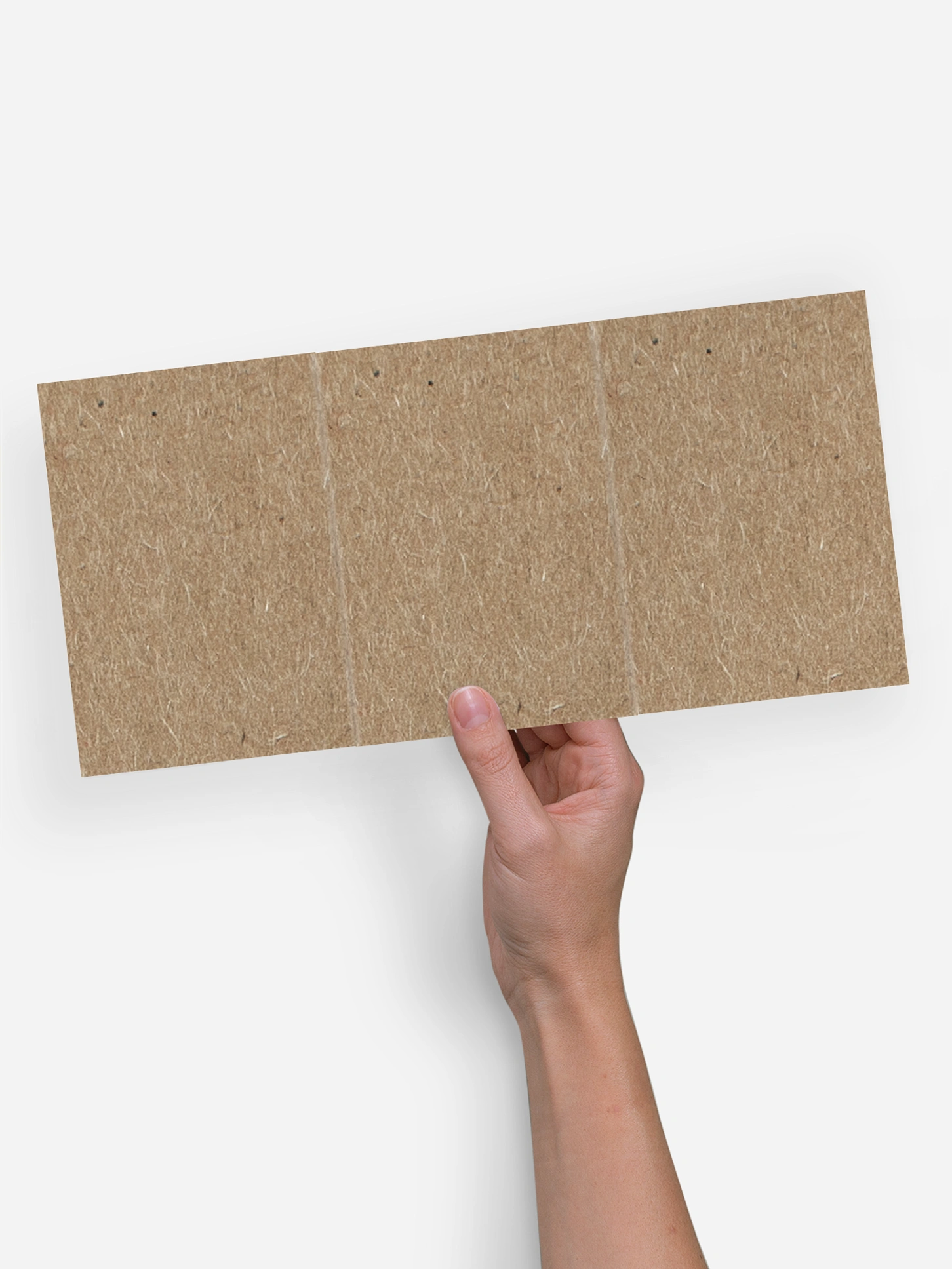 Formatvorlage Doppel-Klappkarte hoch, gewickelt Kraftpapier