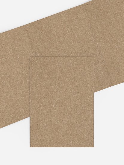Formatvorlage Doppel-Klappkarte hoch, gewickelt Kraftpapier