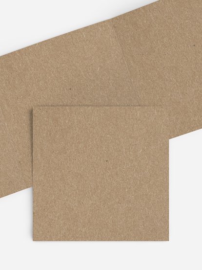 Formatvorlage Quadratische Doppel-Klappkarte gewickelt Kraftpapier
