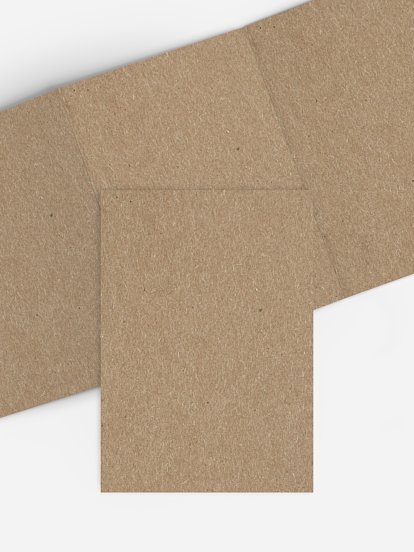 Formatvorlage Doppel-Klappkarte hoch, zickzack Kraftpapier