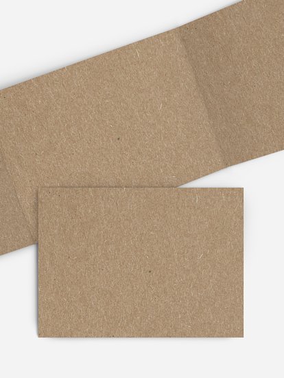 Formatvorlage Doppel-Klappkarte flach, zickzack Kraftpapier