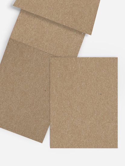 Formatvorlage Doppel-Klappkarte hoch, vertikal gefaltet Kraftpapier