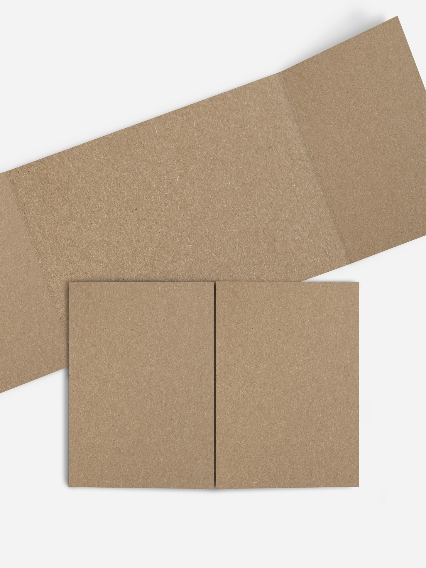 Formatvorlage Doppel-Klappkarte flach, Altar Kraftpapier
