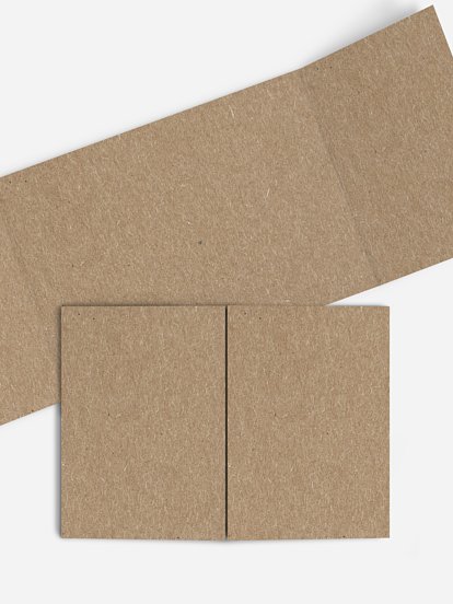 Formatvorlage Doppel-Klappkarte flach, Altar Kraftpapier