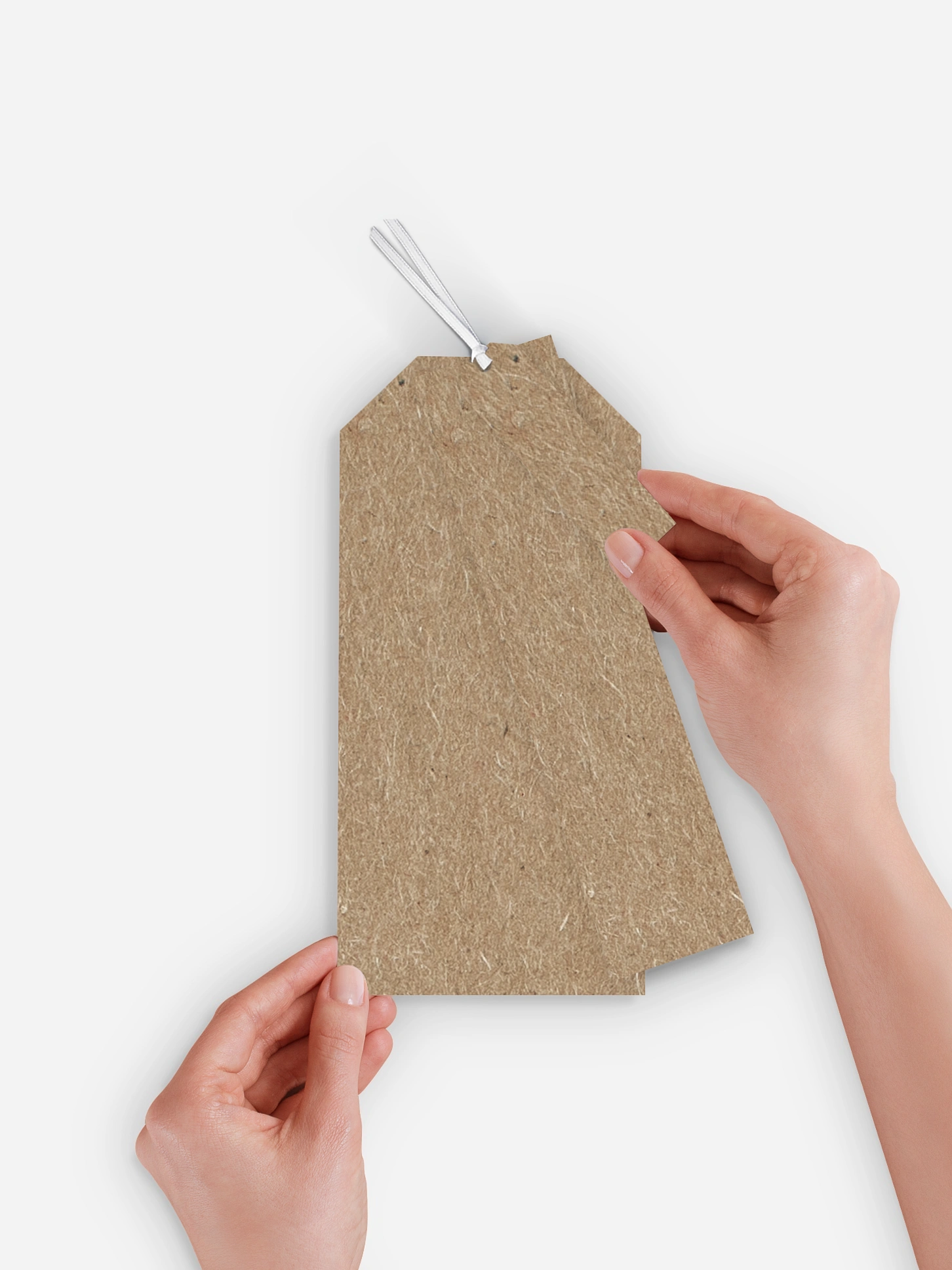 Formatvorlage Kartentrio mit Band zum Basteln Kraftpapier