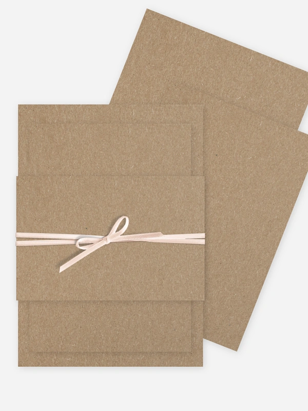 Kartenset Kraftpapier