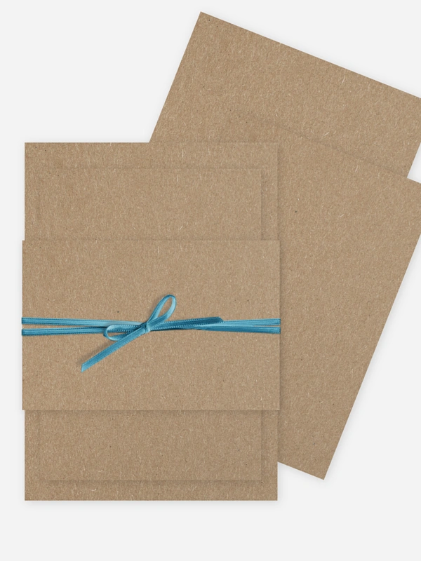 Kartenset Kraftpapier