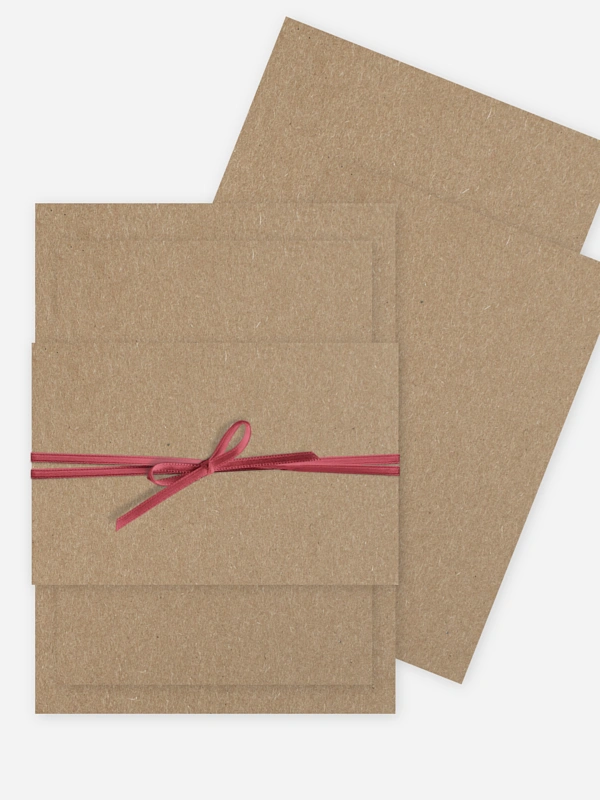 Kartenset Kraftpapier