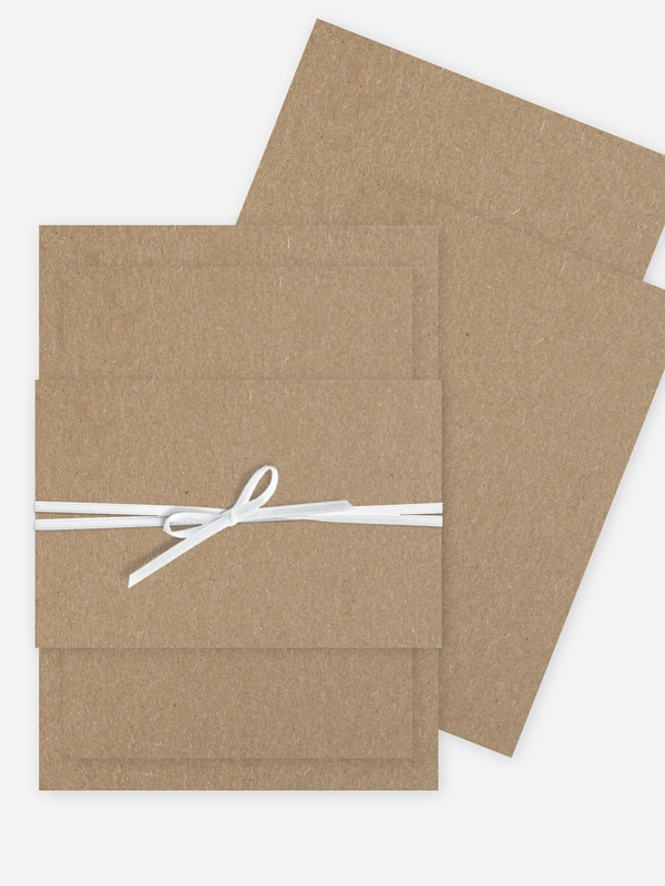Kartenset Kraftpapier