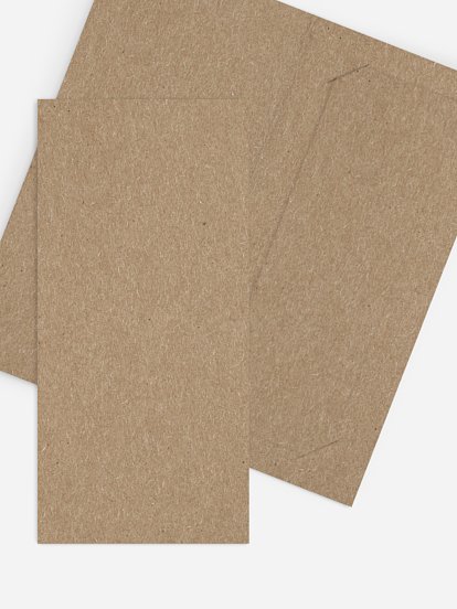 Formatvorlage Lange Klappkarte hoch mit Fotostreifen Kraftpapier
