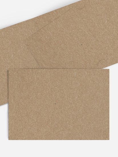 Formatvorlage Mittlere Klappkarte flach mit Retro Bild Kraftpapier