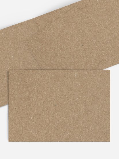 Formatvorlage Mittlere Klappkarte flach mit Retro Bild Kraftpapier