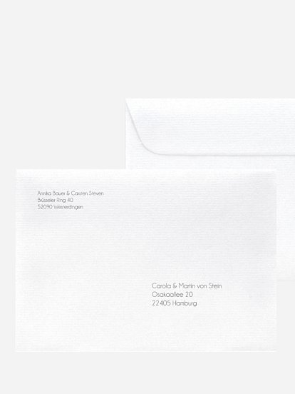 Bedruckter Briefumschlag Hochzeit Mittlerer bedruckter Briefumschlag - personalisiert