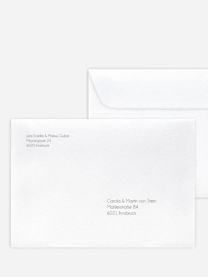 Bedruckter Briefumschlag Hochzeit Mittlerer bedruckter Briefumschlag - personalisiert