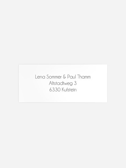 Absenderaufkleber Hochzeit Formatvorlage