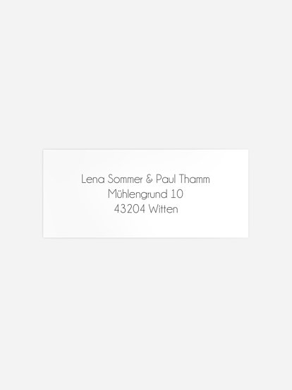 Absenderaufkleber Silberhochzeit Formatvorlage