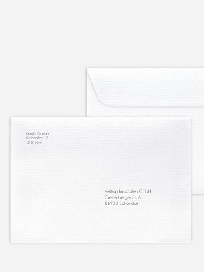 Bedruckte Umschläge geschäftl. Weihnachten Formatvorlage