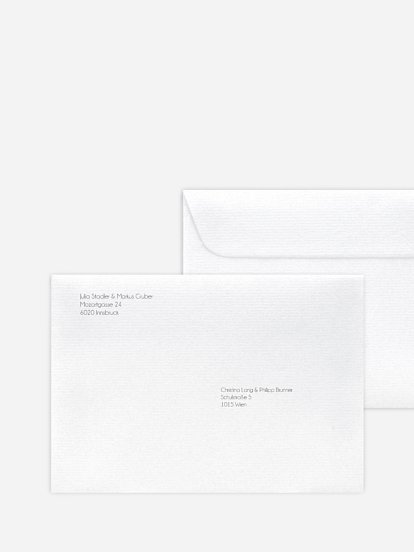 Bedruckter Briefumschlag Hochzeit Formatvorlage