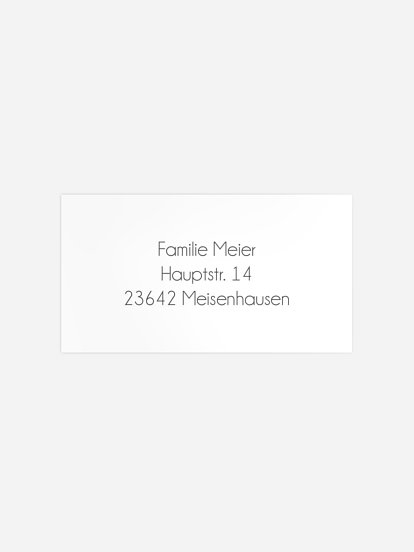 Empfängeraufkleber Geburt Formatvorlage