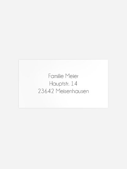Empfängeraufkleber Hochzeit Formatvorlage