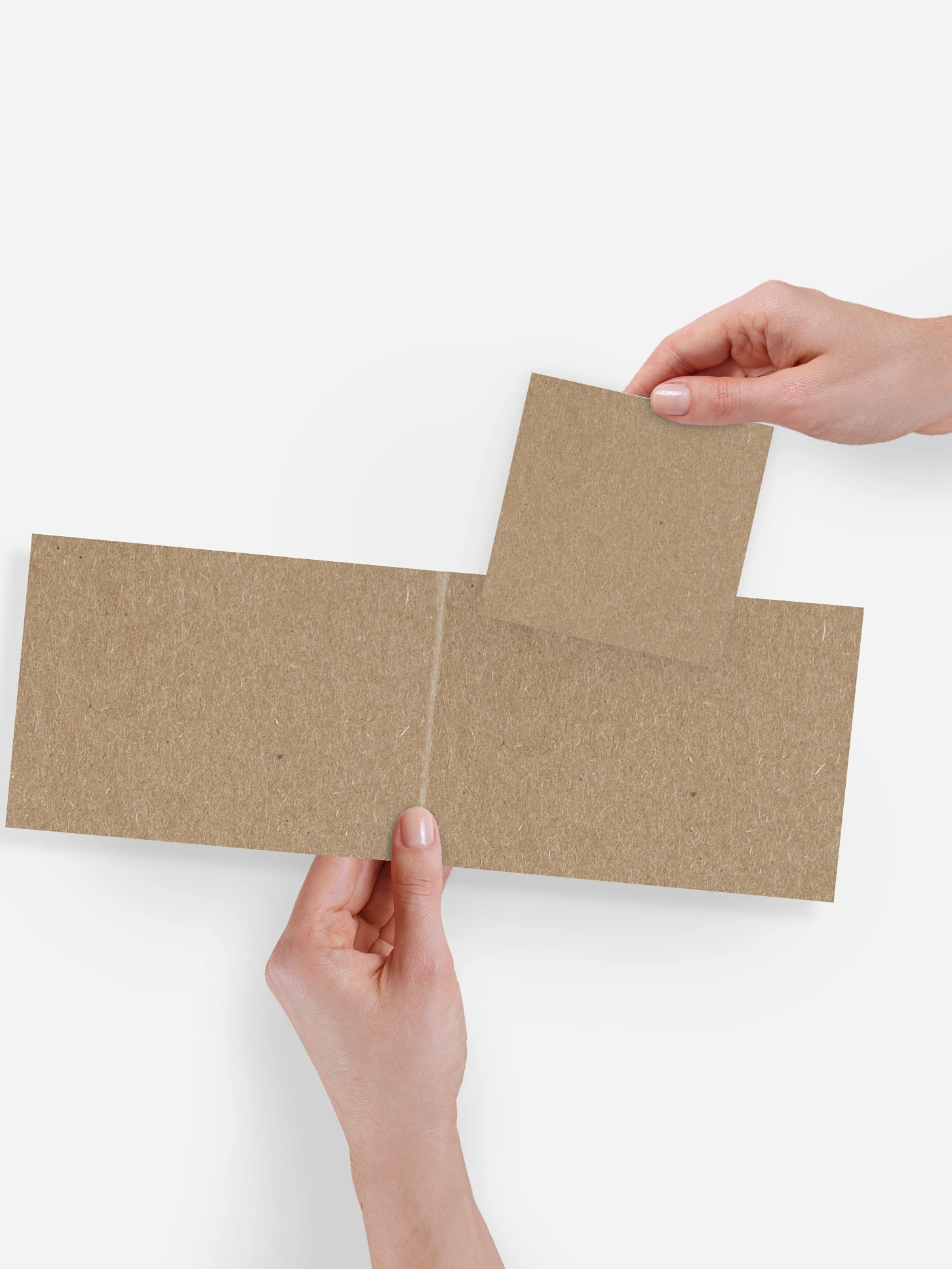 Dankeskarte Taufe Formatvorlage Kraftpapier