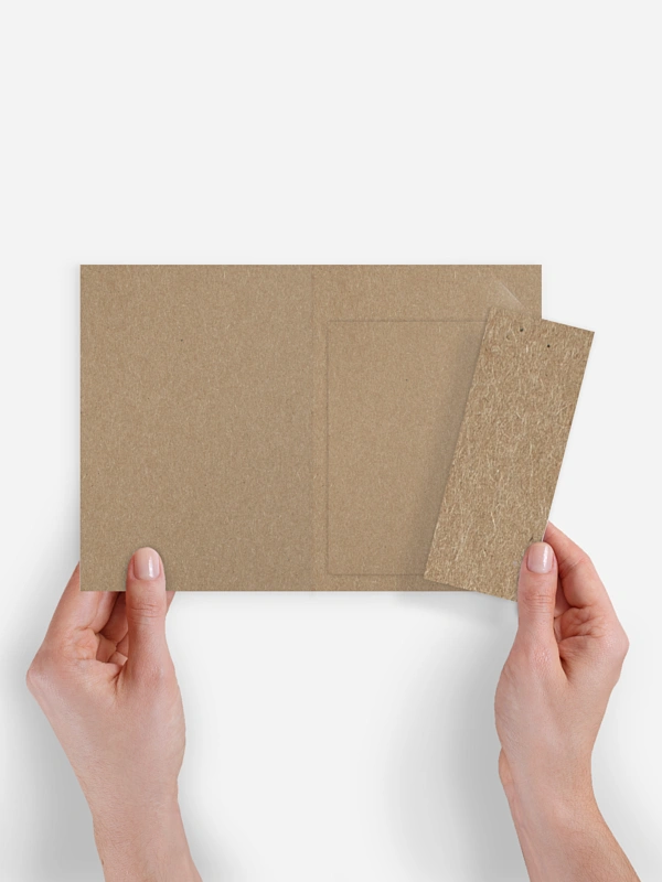 Hochzeitseinladung Formatvorlage Kraftpapier