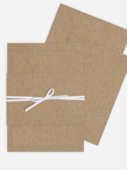Hochzeitseinladung Formatvorlage Kraftpapier