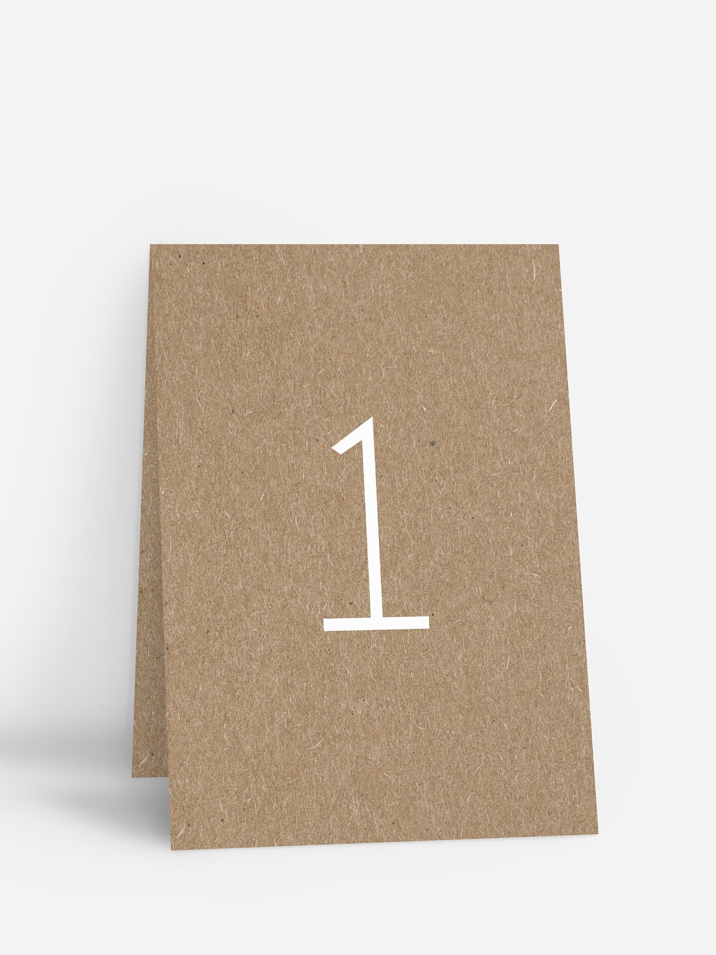Tischnummer Formatvorlage Kraftpapier
