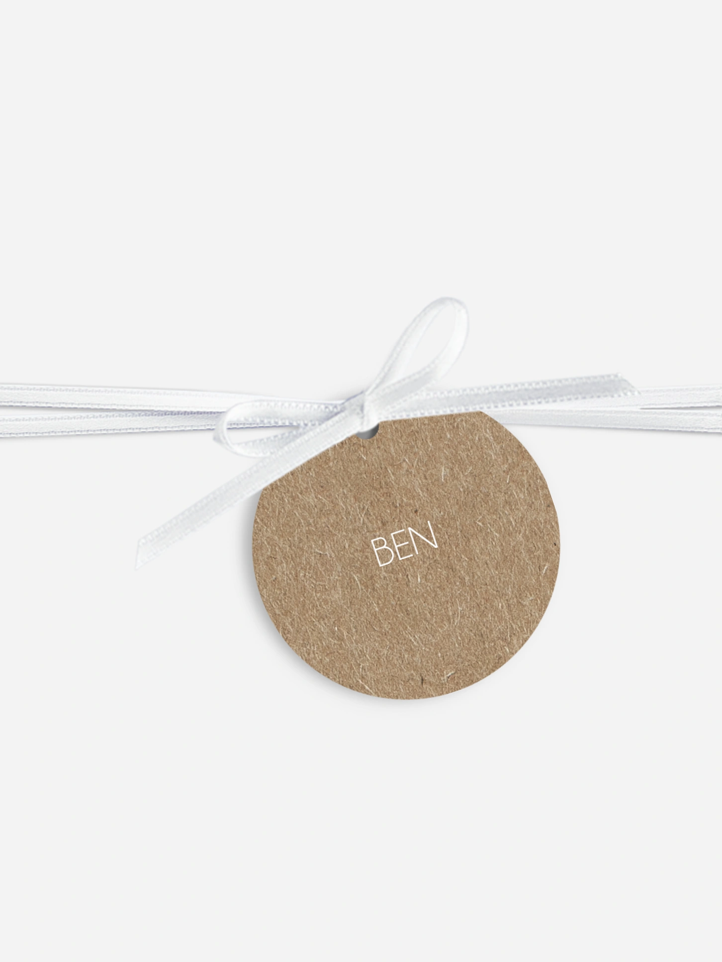 Anhänger mit Band zur Hochzeit personalisiert Formatvorlage Kraftpapier