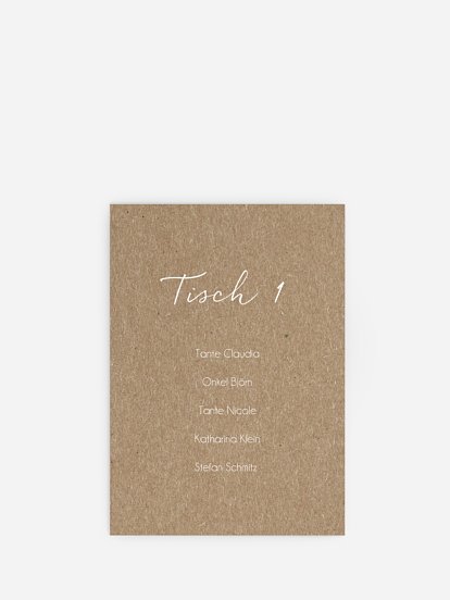 Sitzplan Kreativ Formatvorlage Kraftpapier